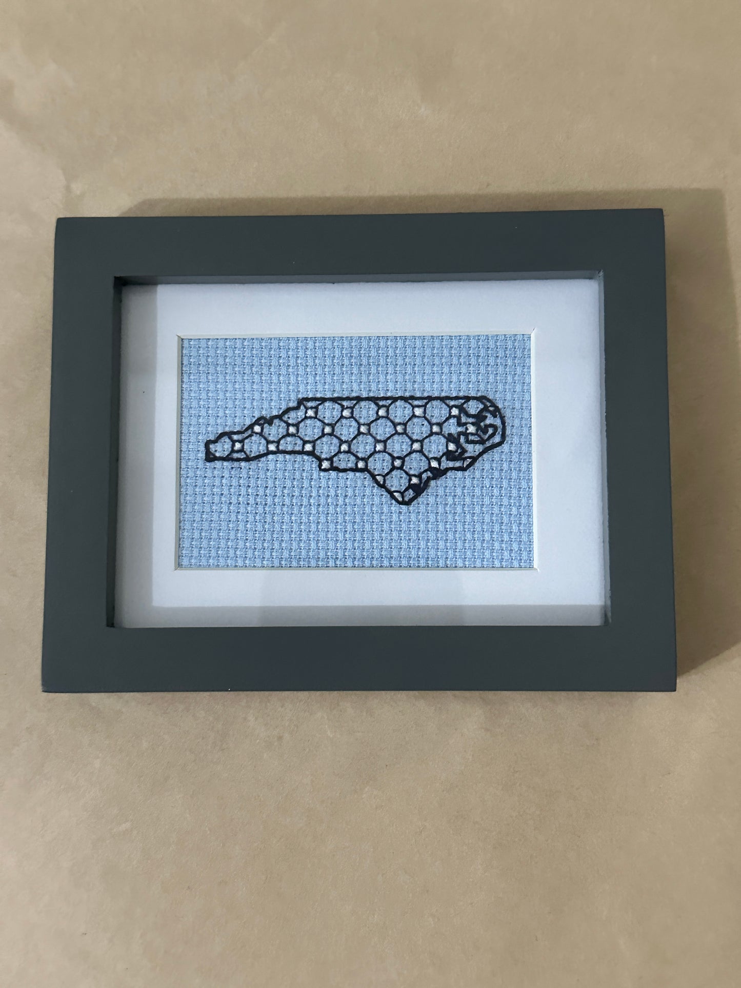 Handmade cross stitch art $25