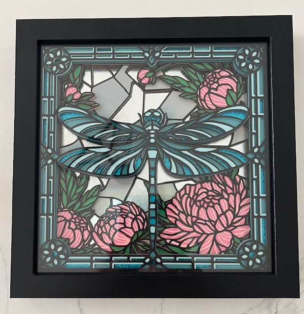 Shadow Box Paper Art 8x8”