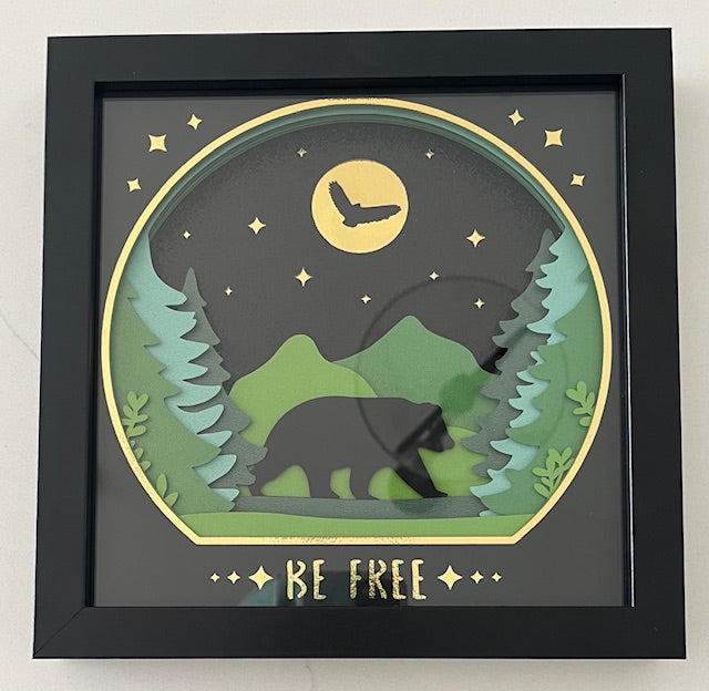 Shadow Box Paper Art 8x8”