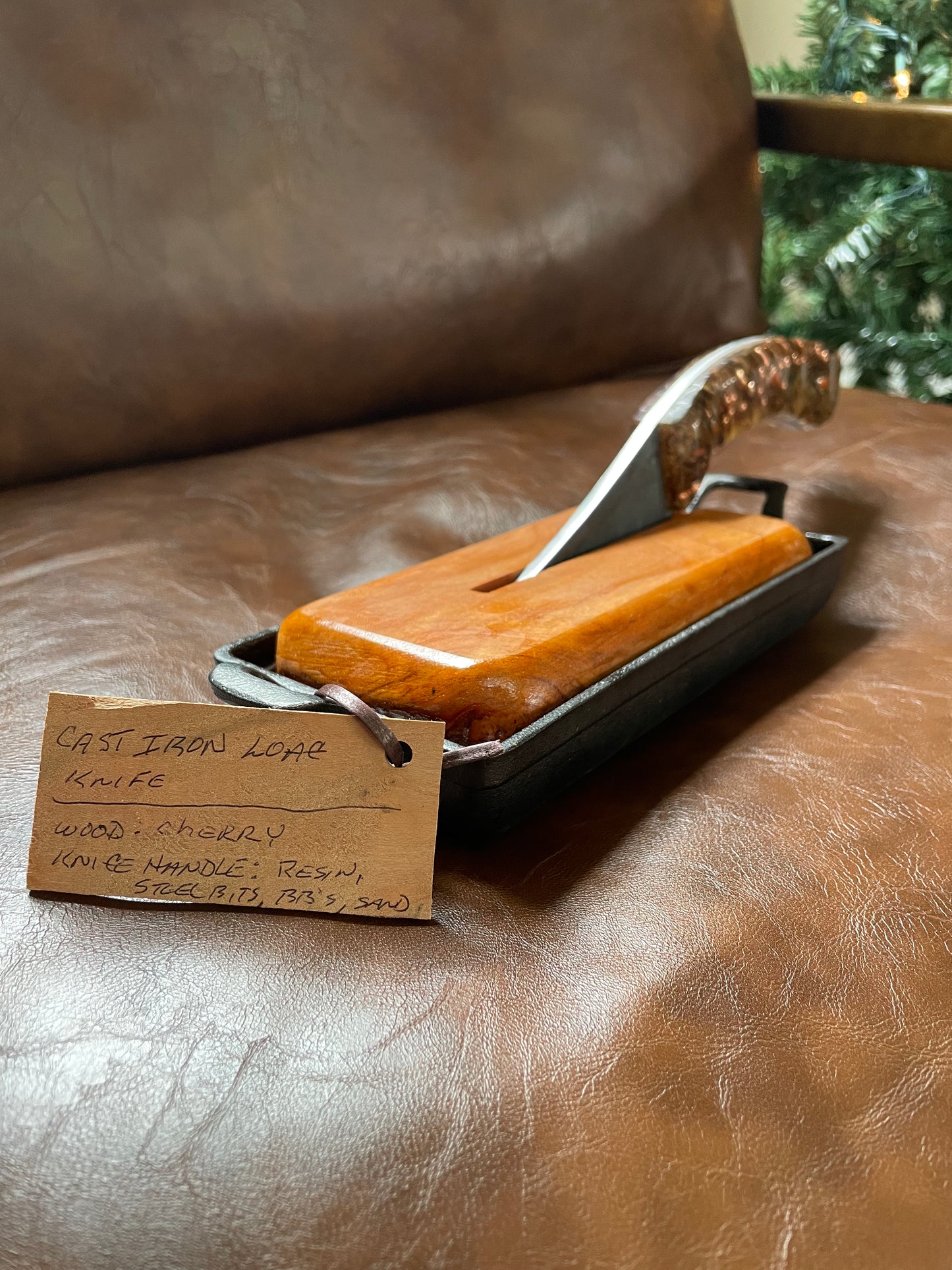 Knife in Cast Iron Cherry Block