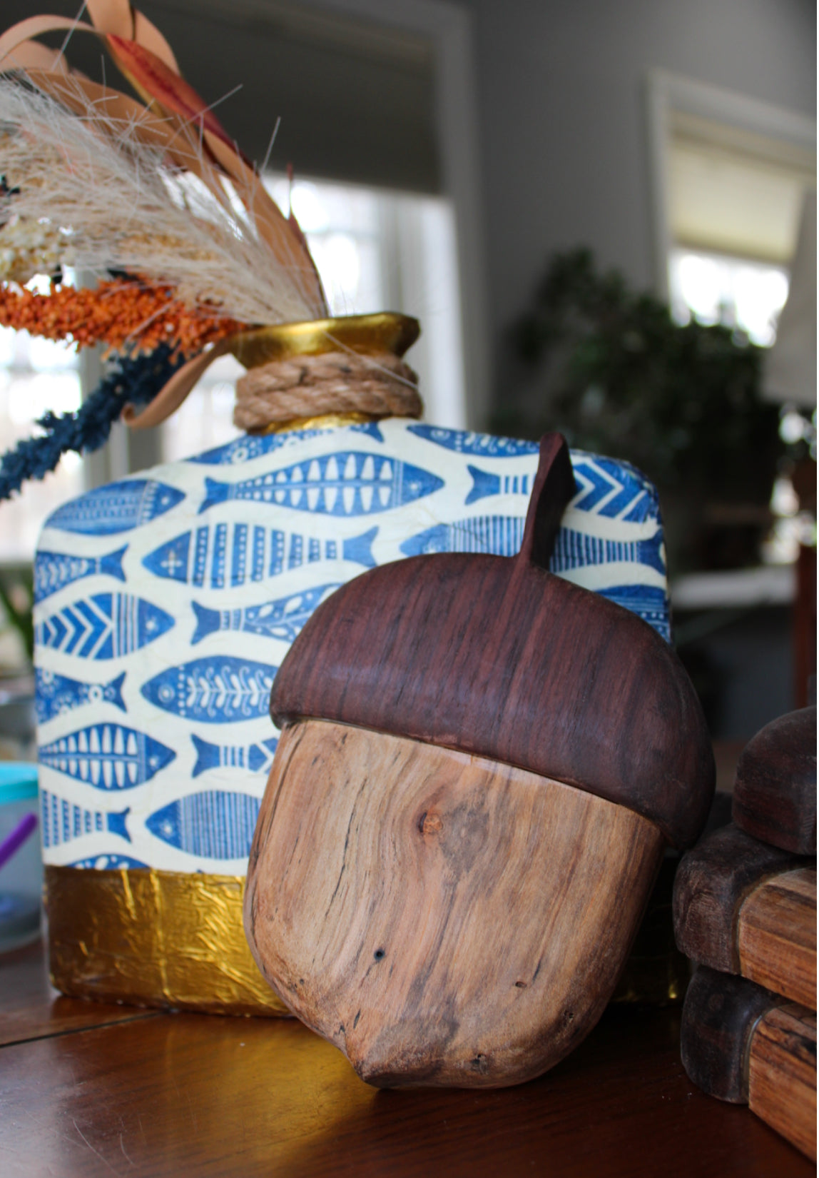 Handcrafted Acorn Wall Art