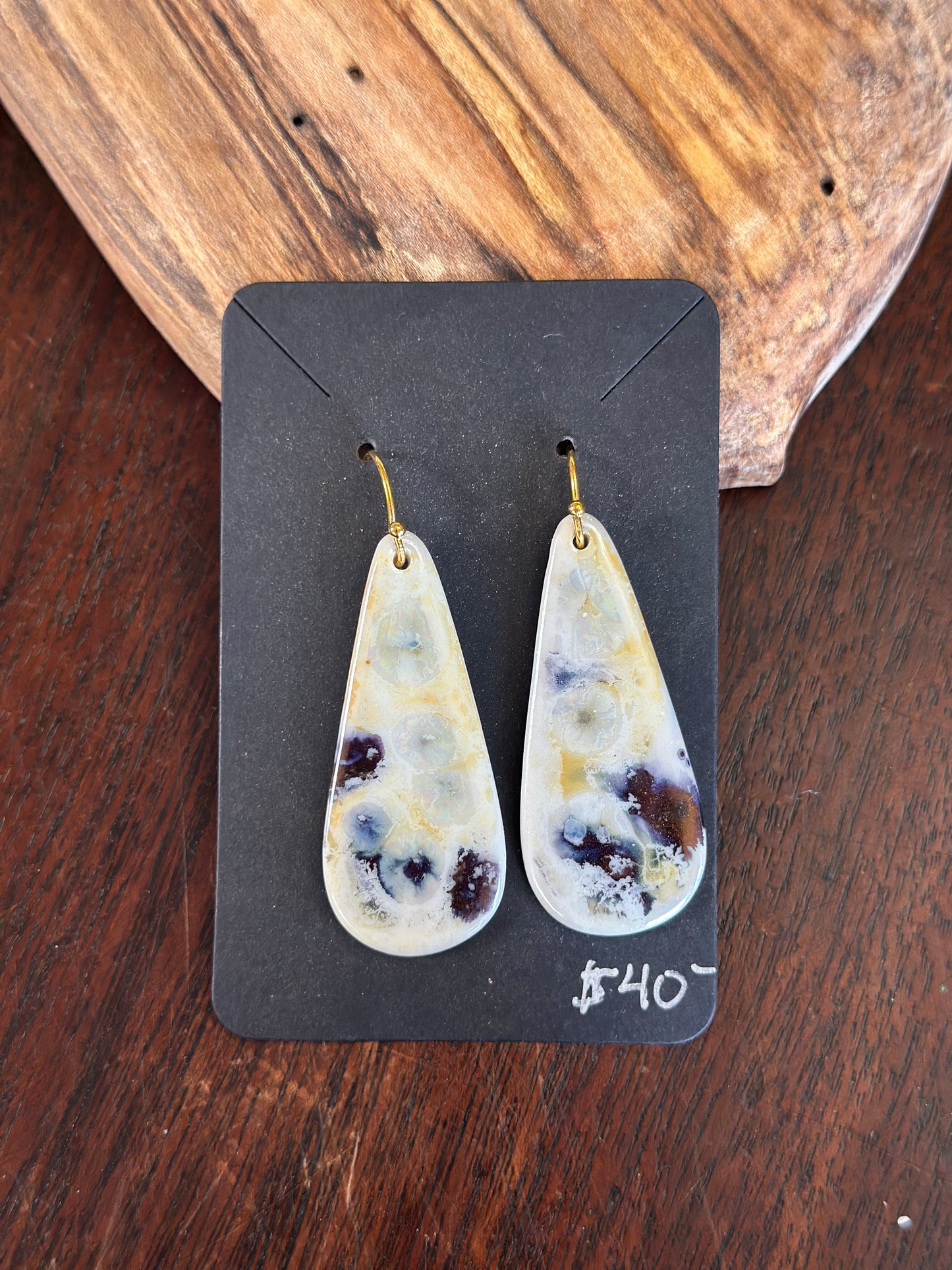 Hand Painted Porcelain Earrings
