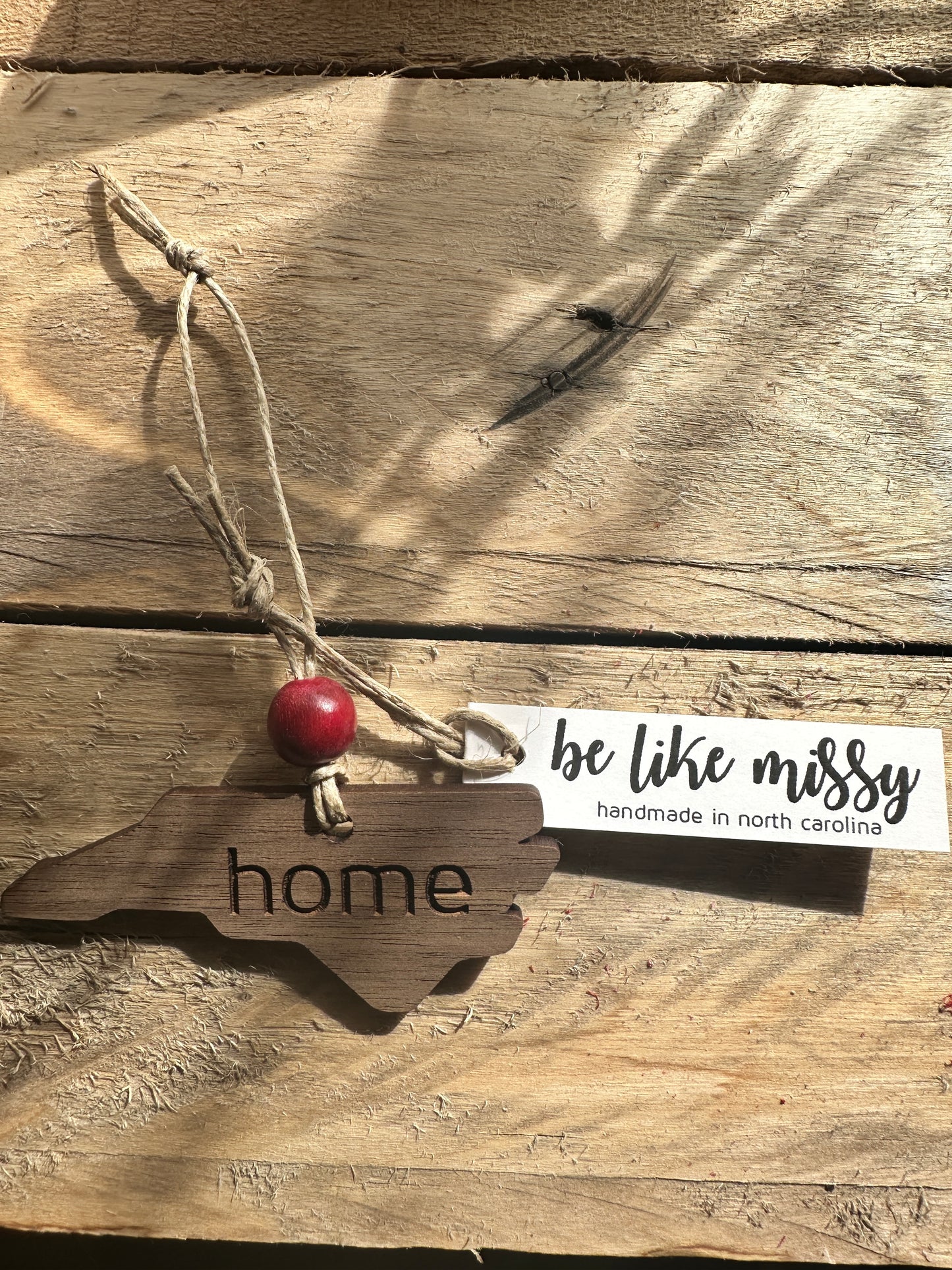 Wooden NC Ornament