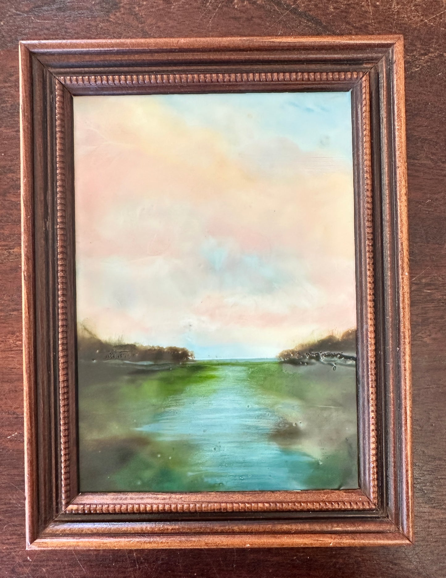 Framed Encaustic Painting