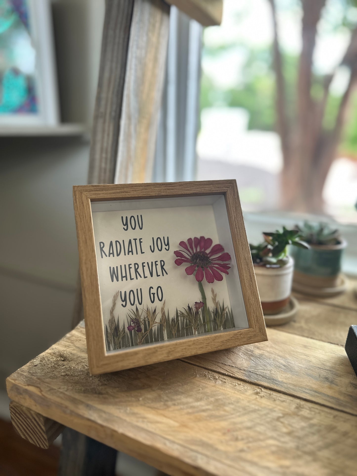 Real Flowers Shadow Box