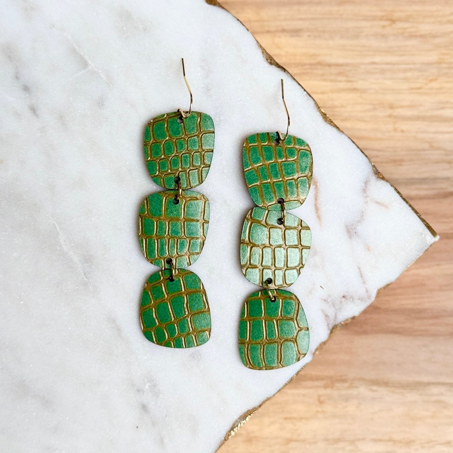 Be Like Missy - Leather + Wood Earrings