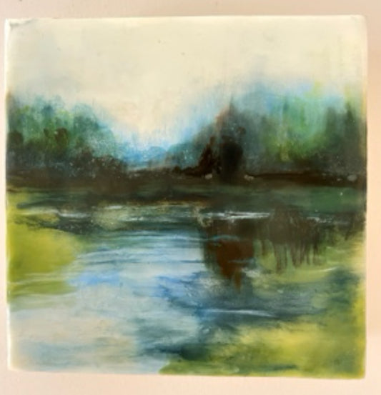 Encaustic Marsh 4