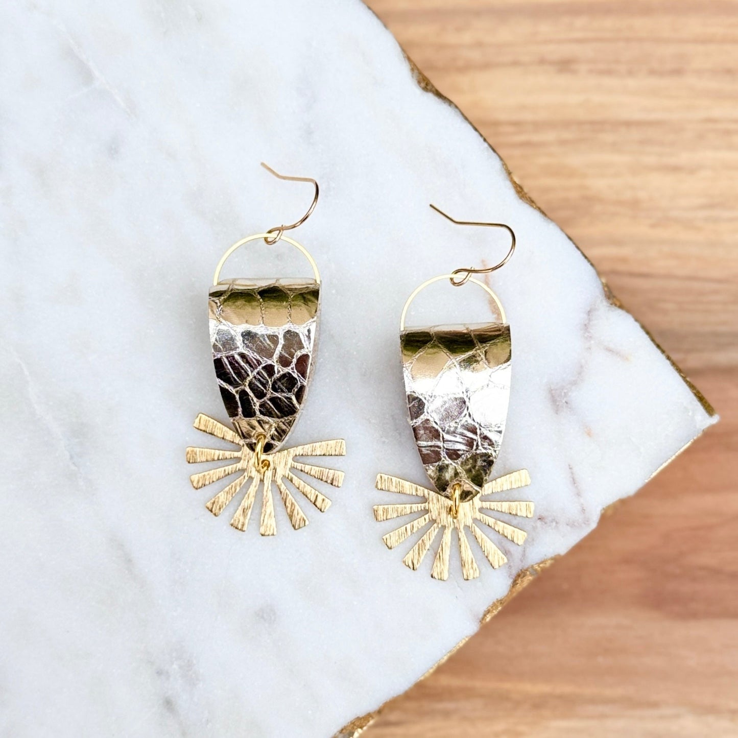 Be Like Missy - Leather + Wood Earrings
