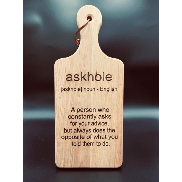 Rustic Wooden Cutting Board With Funny Engravings (Small)