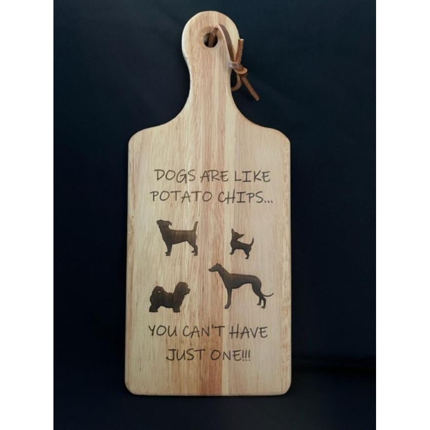 Rustic Wooden Cutting Board With Funny Engravings (Small)