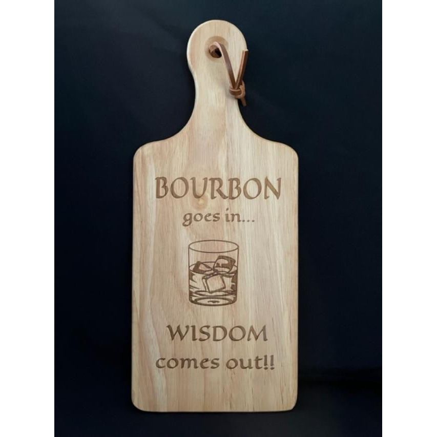 Rustic Wooden Cutting Board With Funny Engravings (Small)