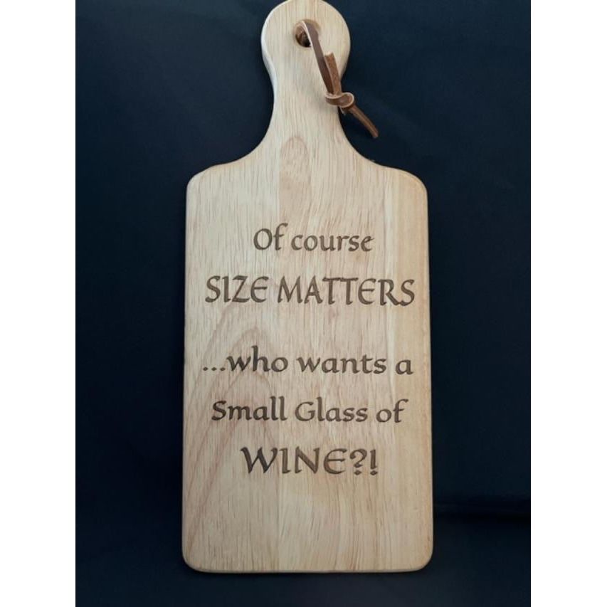 Rustic Wooden Cutting Board With Funny Engravings (Small)