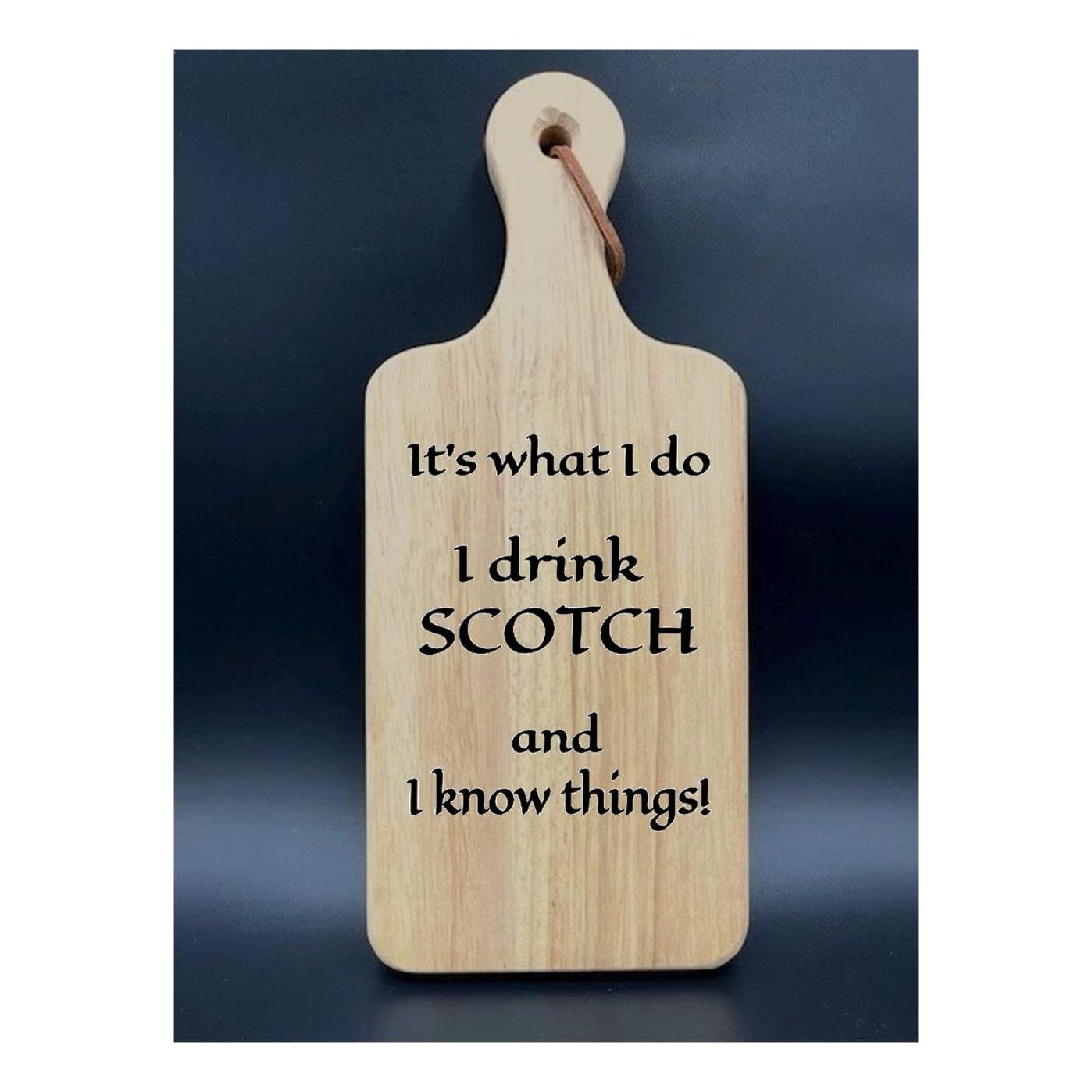 Rustic Wooden Cutting Board With Funny Engravings (Small)