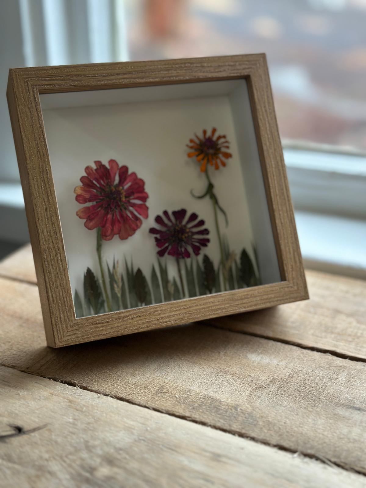 Real Flowers Shadow Box