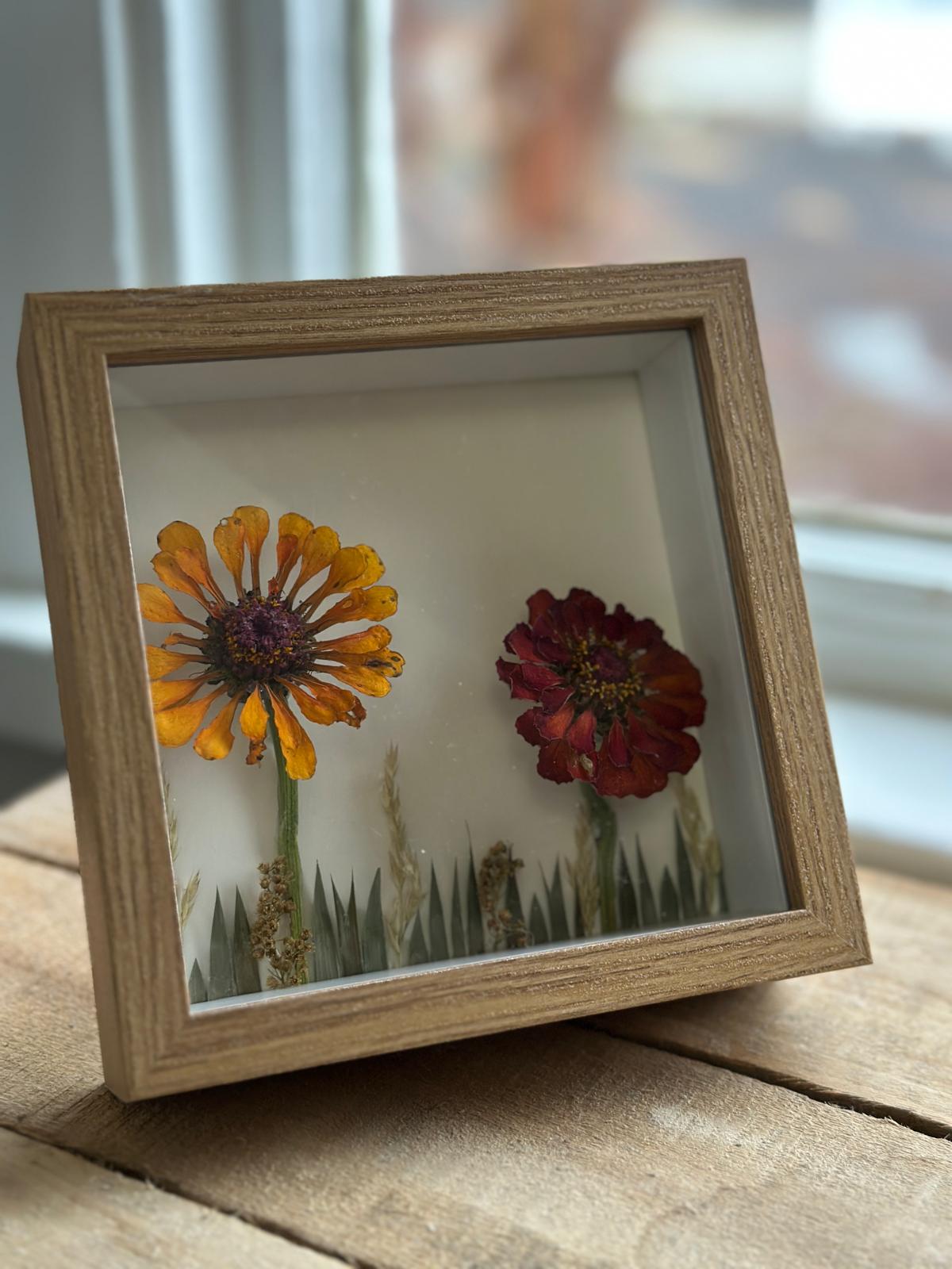Real Flowers Shadow Box