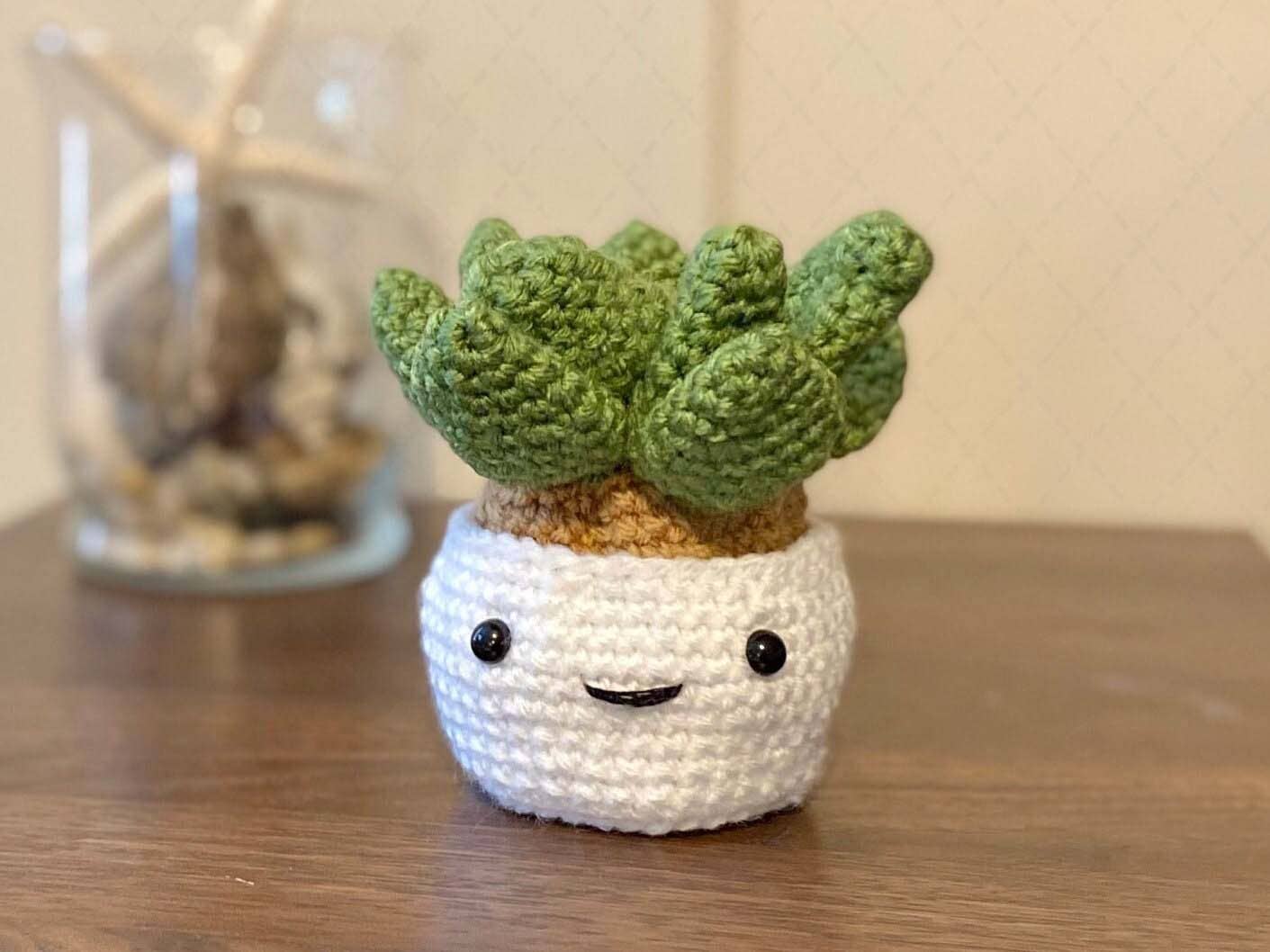 Crochet Succulent Plant, Amigurumi - Snake Plant Design