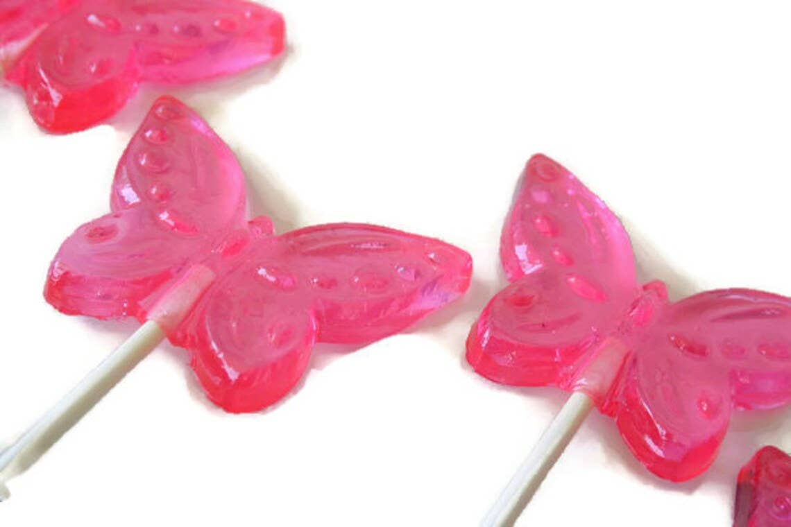 Large Butterfly Lollipops in Various Colors