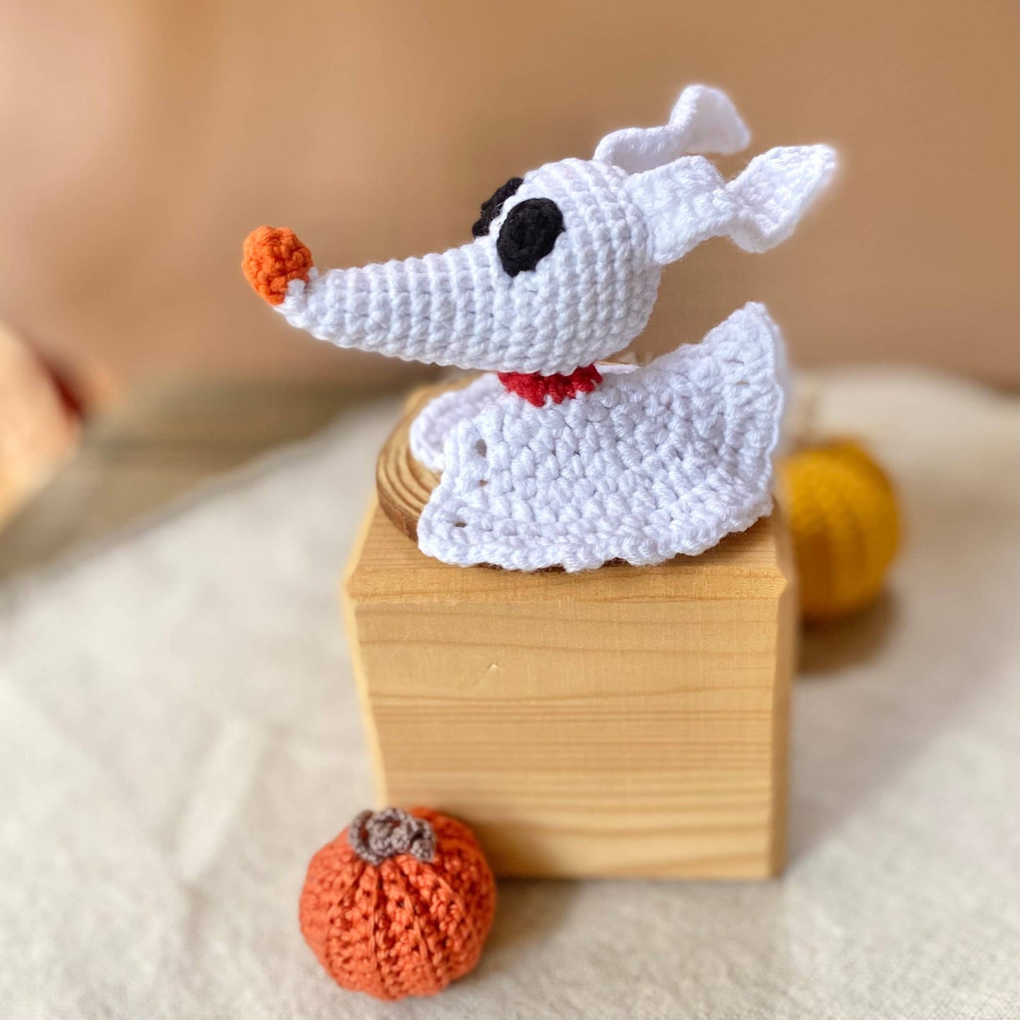 Ghost Dog Crochet, Amigurumi Ghost, Handmade Halloween Decor
