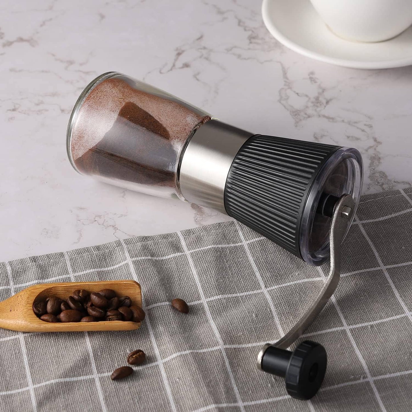 Hand Grinder Coffee Mill with Adjustable Conical Ceramic Bur