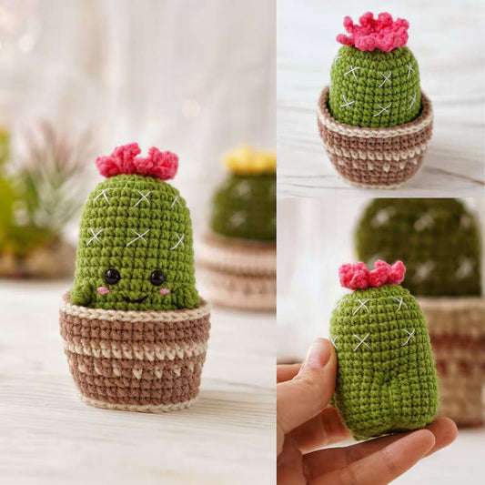 Crochet Cheeky Cactus, Amigurumi Cactus, Handmade Plant