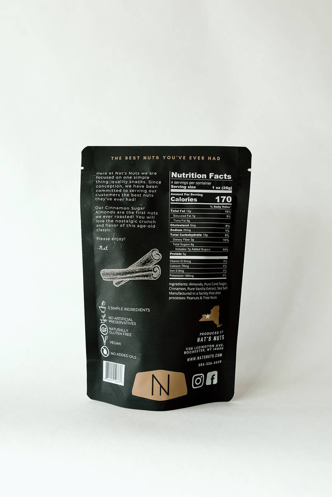 Cinnamon Sugar Almonds | 12-Count Gourmet Roasted Nuts