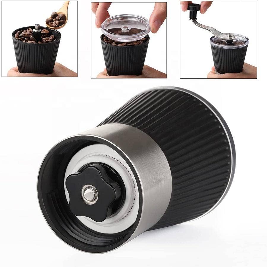 Hand Grinder Coffee Mill with Adjustable Conical Ceramic Bur