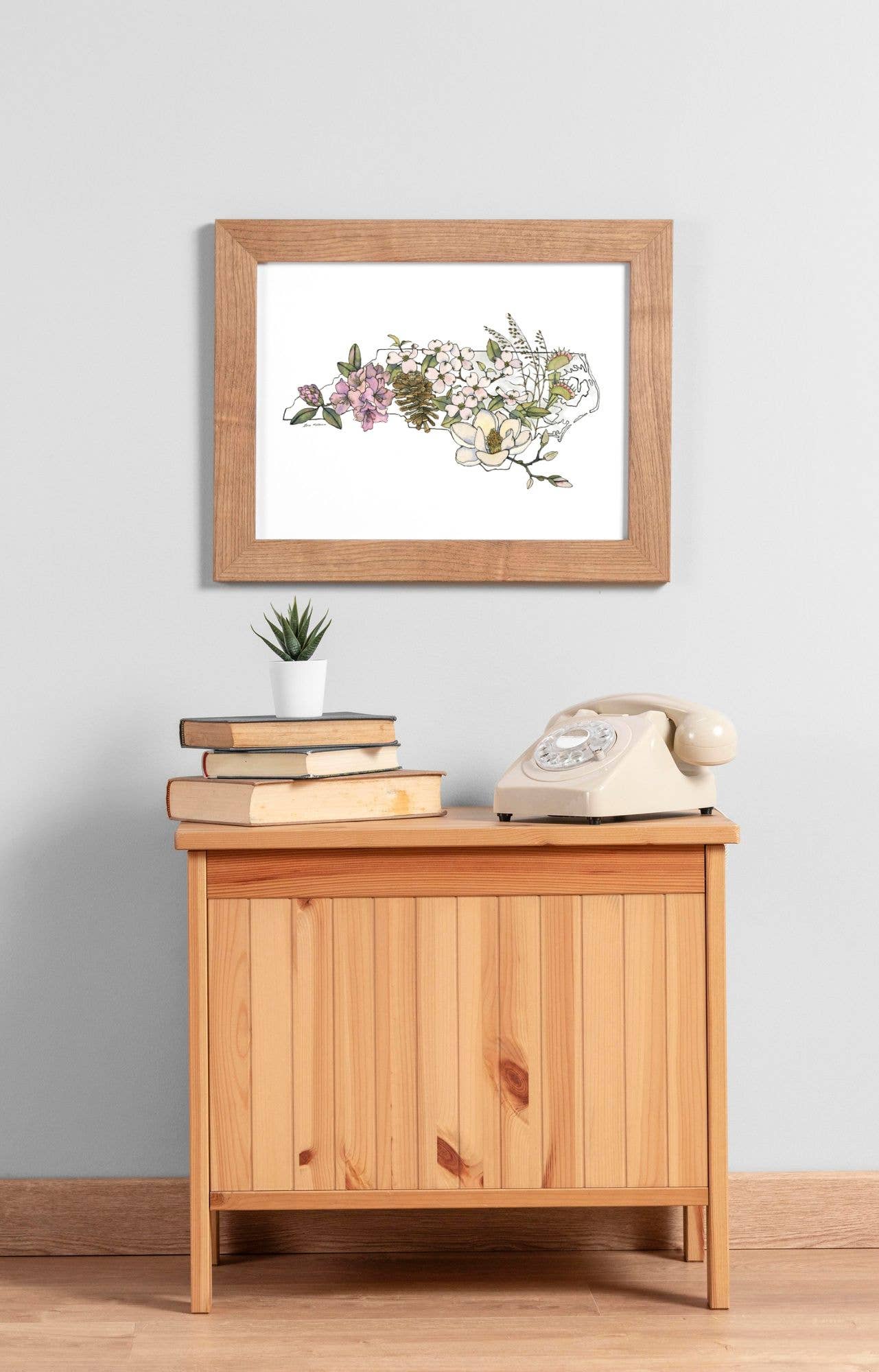North Carolina Native Plants watercolor art print