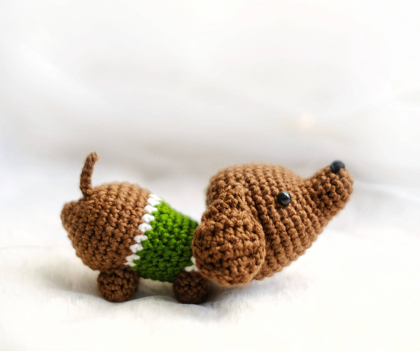 Crochet The Dachshund Dog, Amigurumi Dog, Handmade Plushie