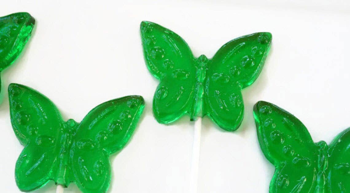 Large Butterfly Lollipops in Various Colors