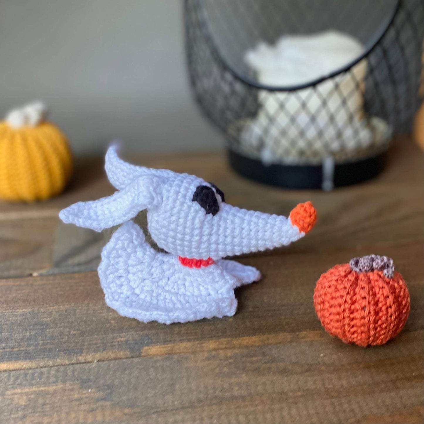 Ghost Dog Crochet, Amigurumi Ghost, Handmade Halloween Decor