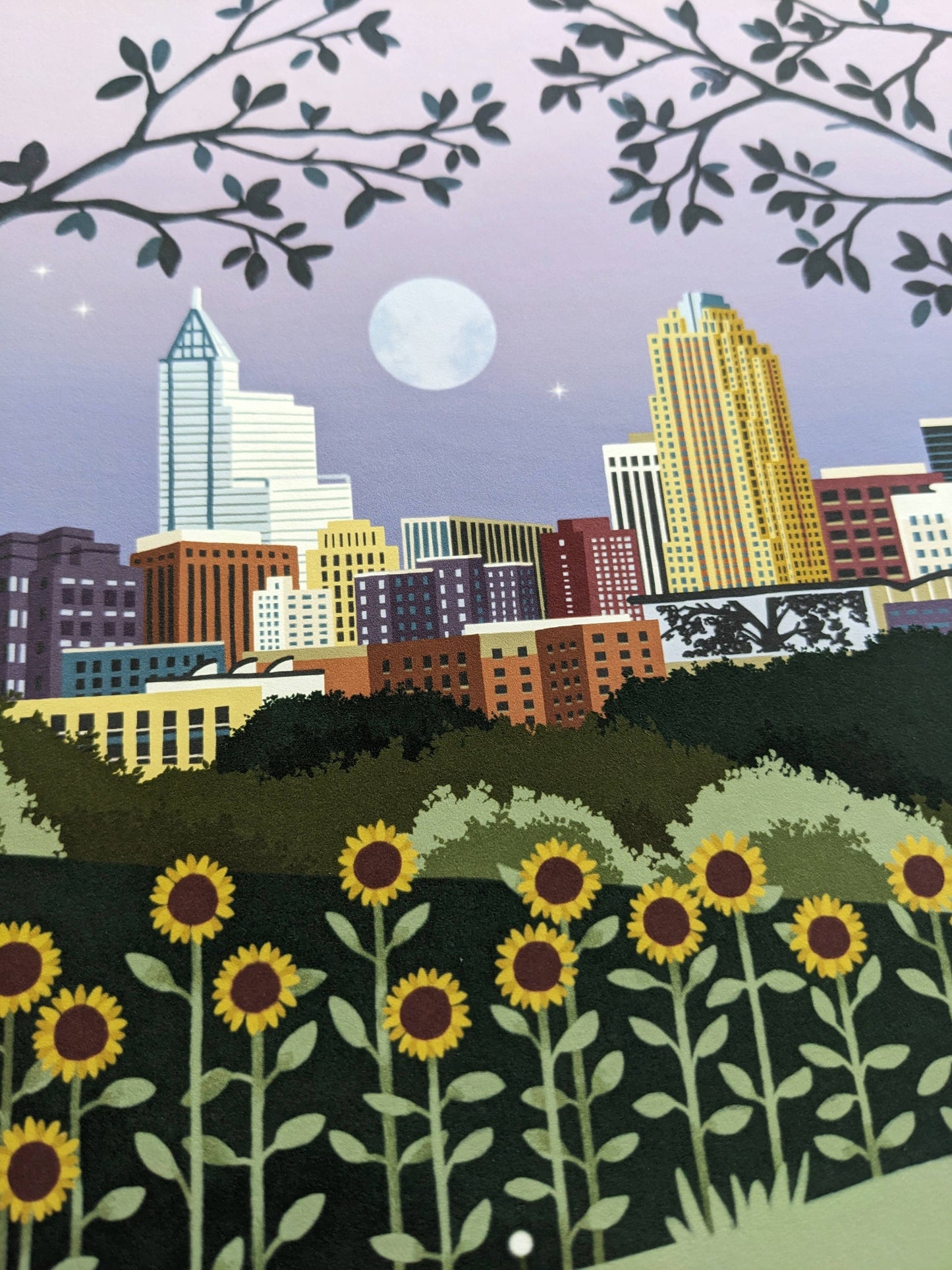 Raleigh, North Carolina 8x10 Retro Travel Art Print