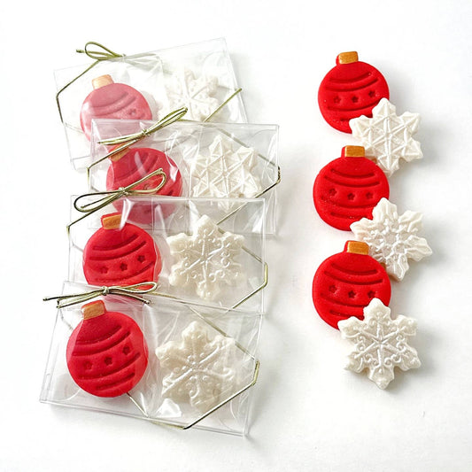 Gourmet Marzipan Christmas Snowflake & Ornament Duets