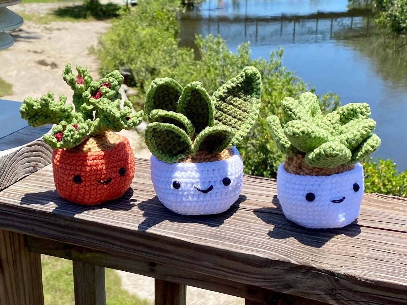 Crochet Succulent Plant, Amigurumi - Snake Plant Design