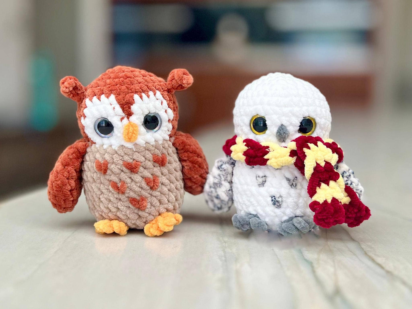 Crochet Funny Owl, Handmade Owl Decor Desk, Cute Owl Gift