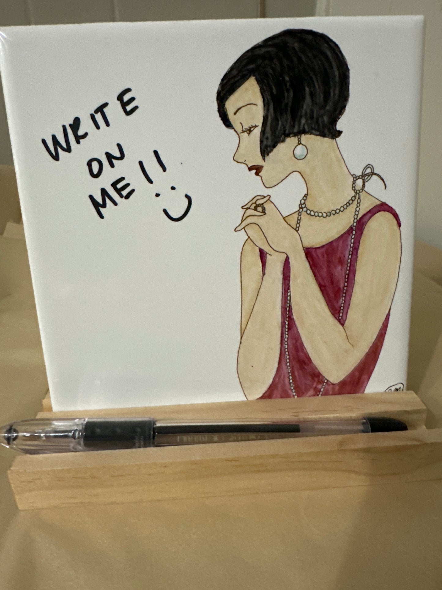 Hand Painted Dry Erase Tiles
