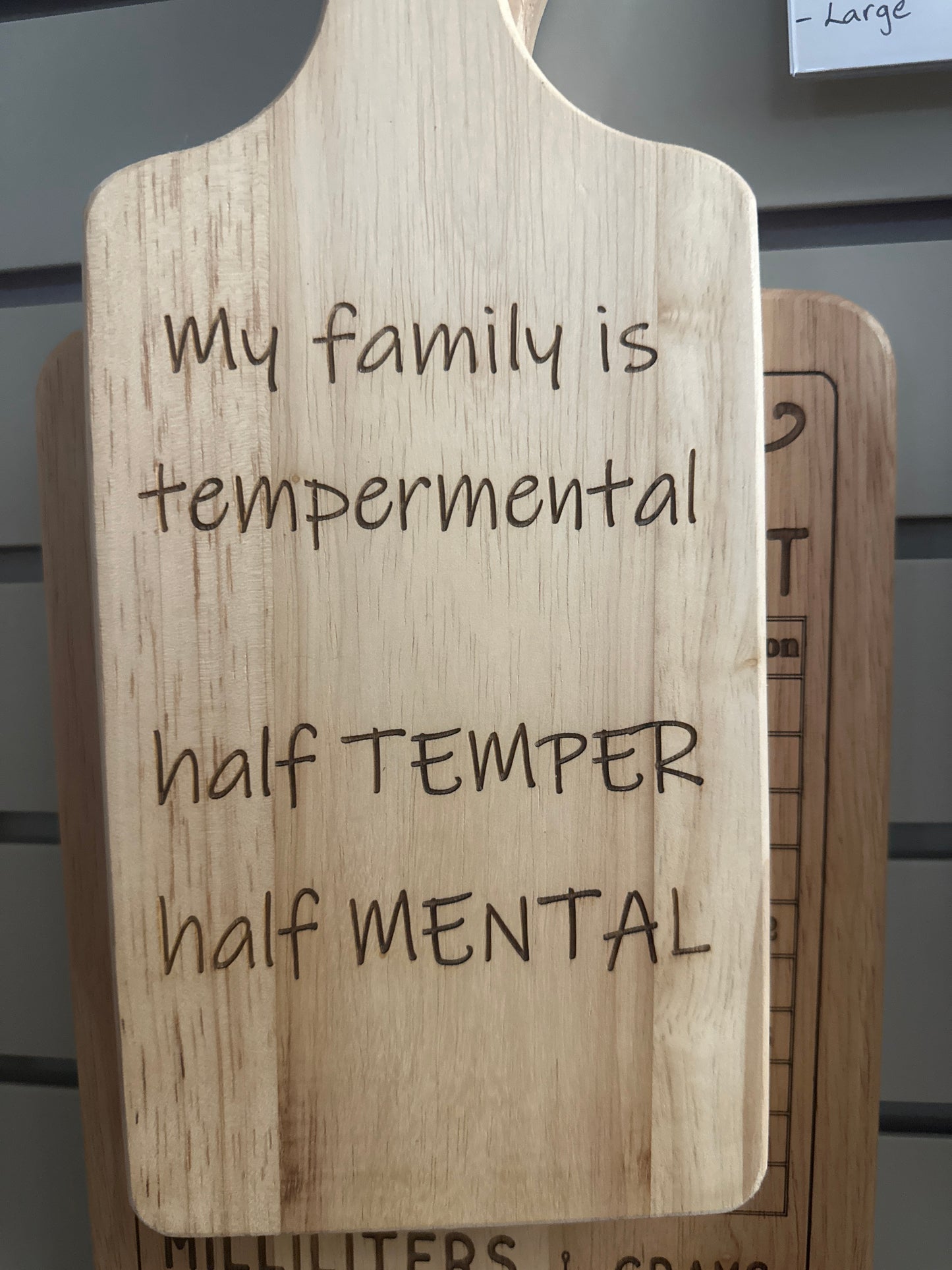 Rustic Wooden Cutting Board With Funny Engravings (Small)
