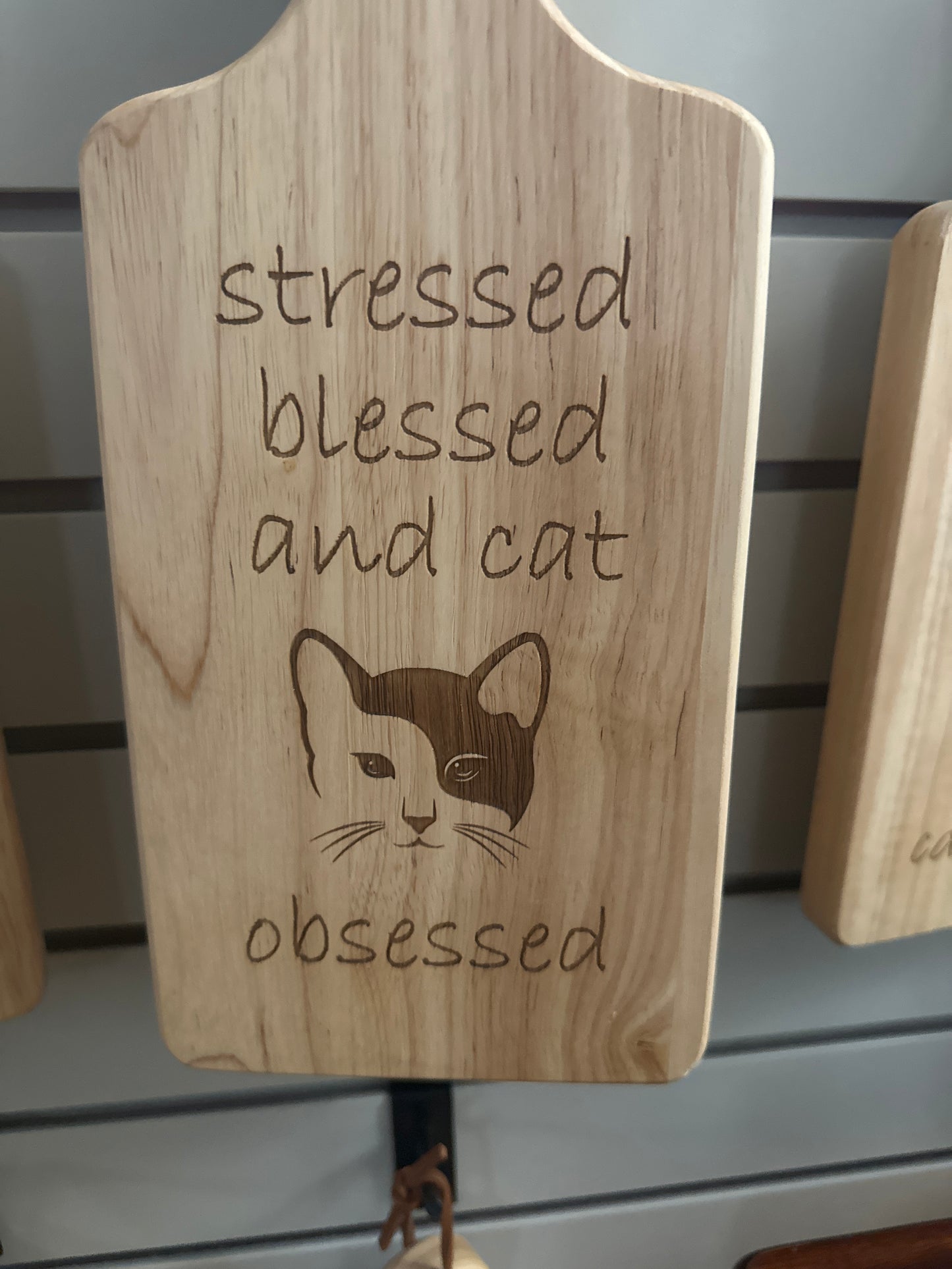 Rustic Wooden Cutting Board With Funny Engravings (Small)