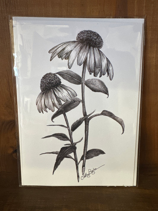 Black and White Botanical Cards