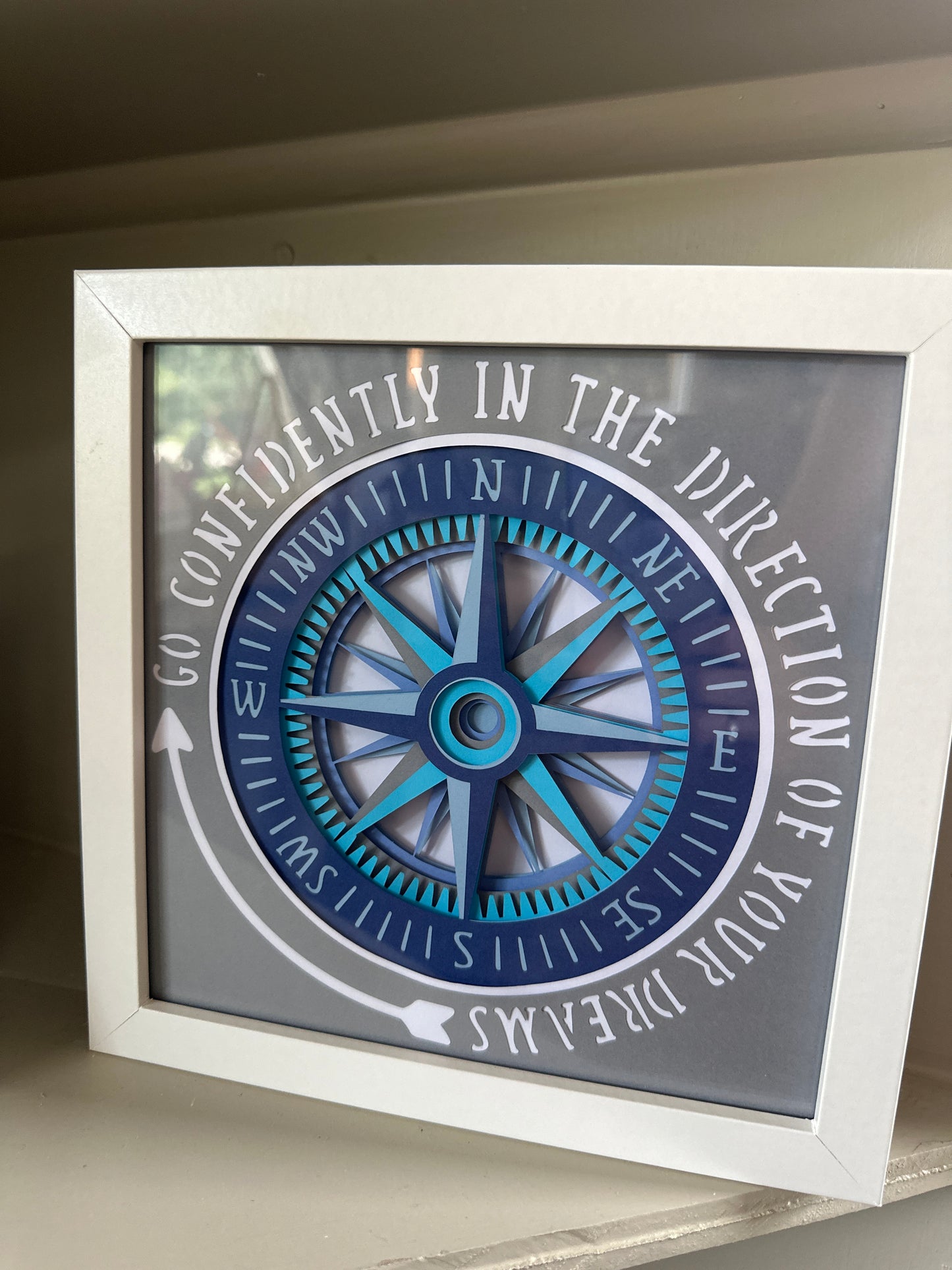 Shadow Box Paper Art 8x8”