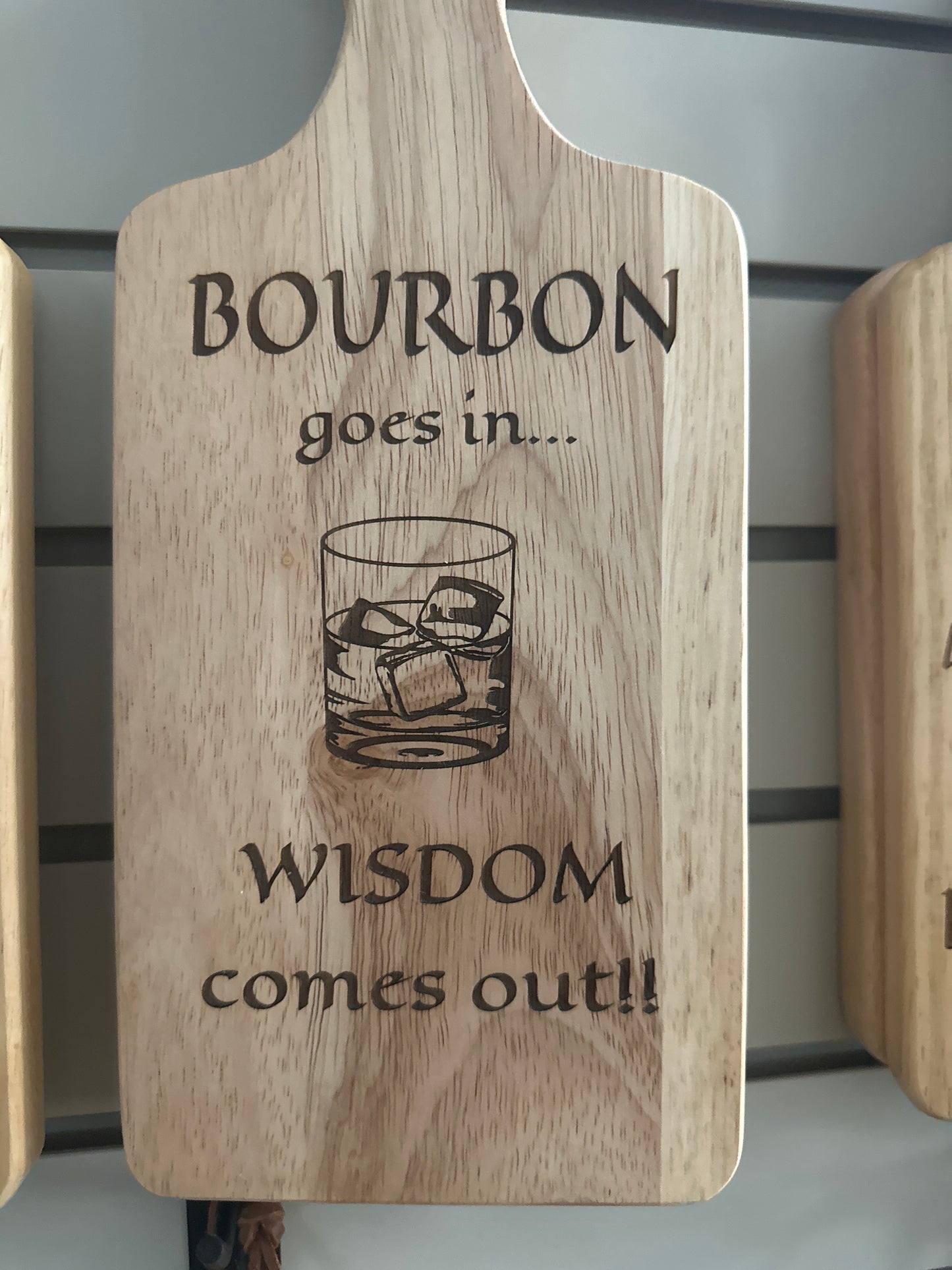 Rustic Wooden Cutting Board With Funny Engravings (Small)
